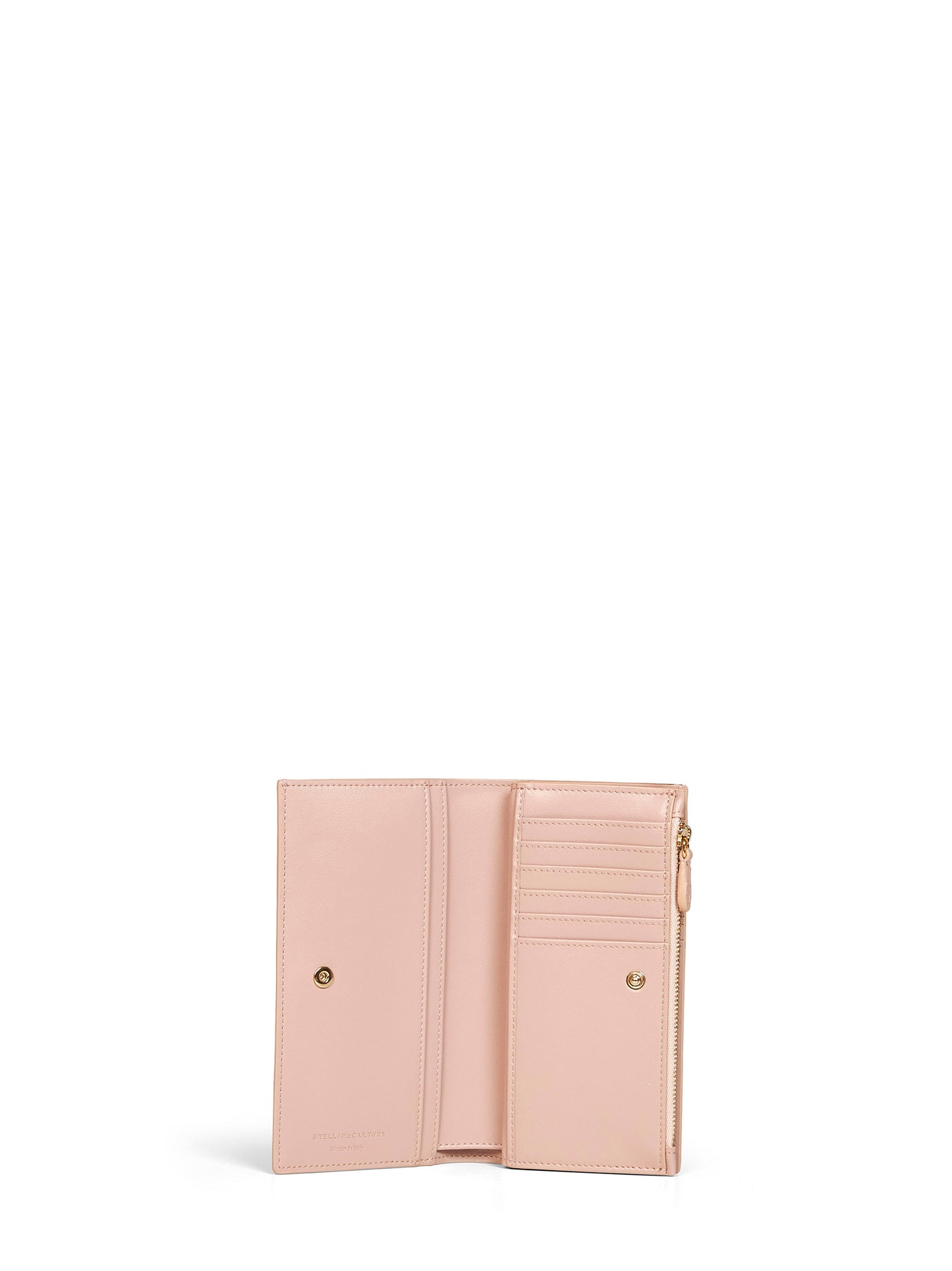Portaoglio tri-fold verticale Logo cipria