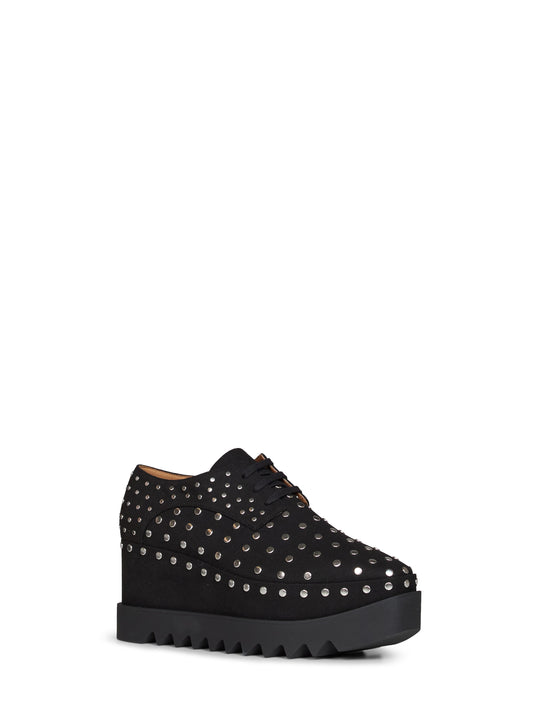 Black studded Elyse wedges