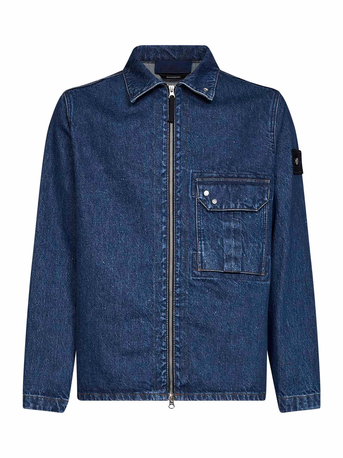 Camicia in denim di cotone blu