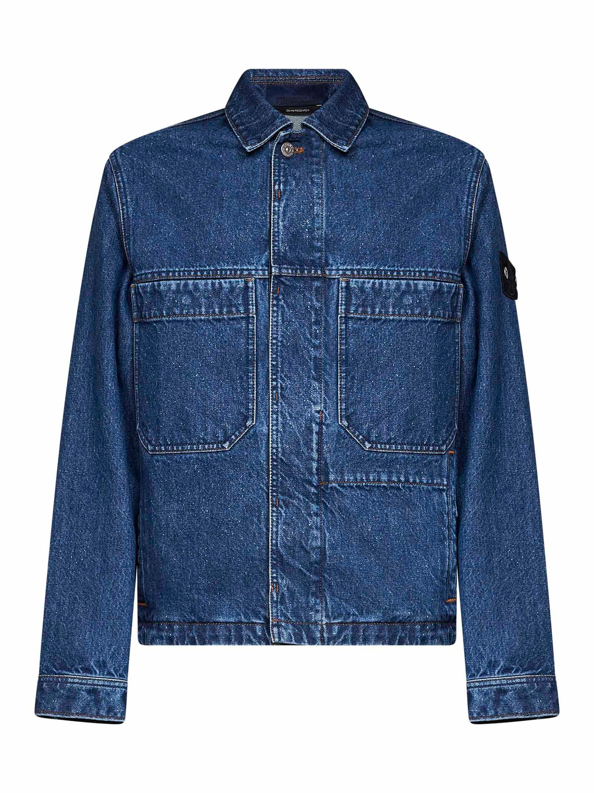 Coach jacket in denim di cotone blu