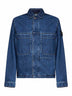 Coach jacket in denim di cotone blu