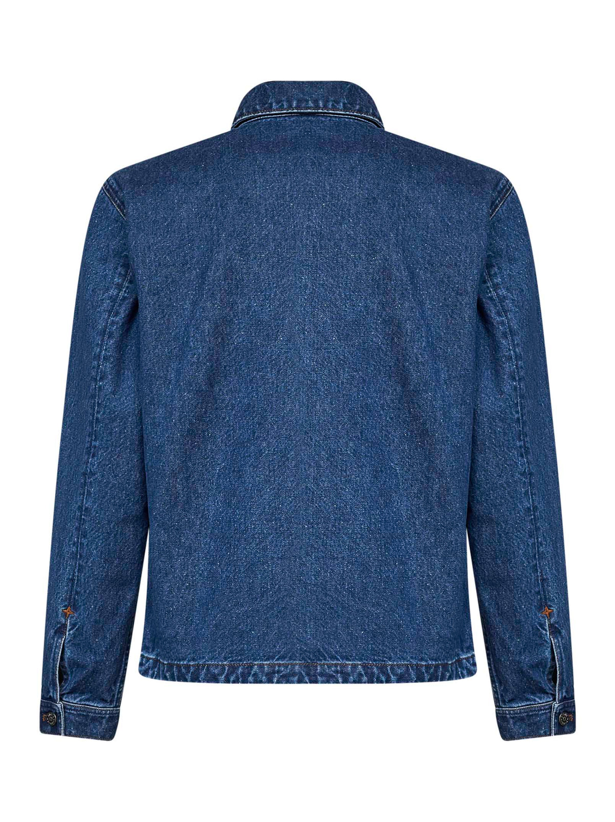 Coach jacket in denim di cotone blu