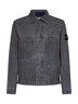 Grey cotton denim coach jacket