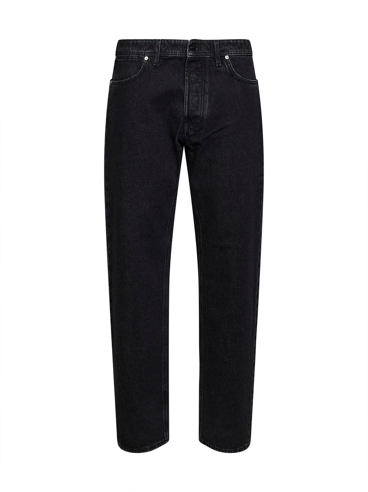 Black lightweight 13 oz denim five-pocket jeans