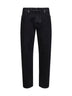Black lightweight 13 oz denim five-pocket jeans