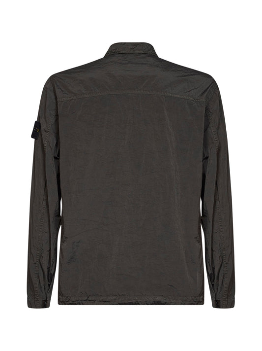 Coal grey Nylon Metal overshirt