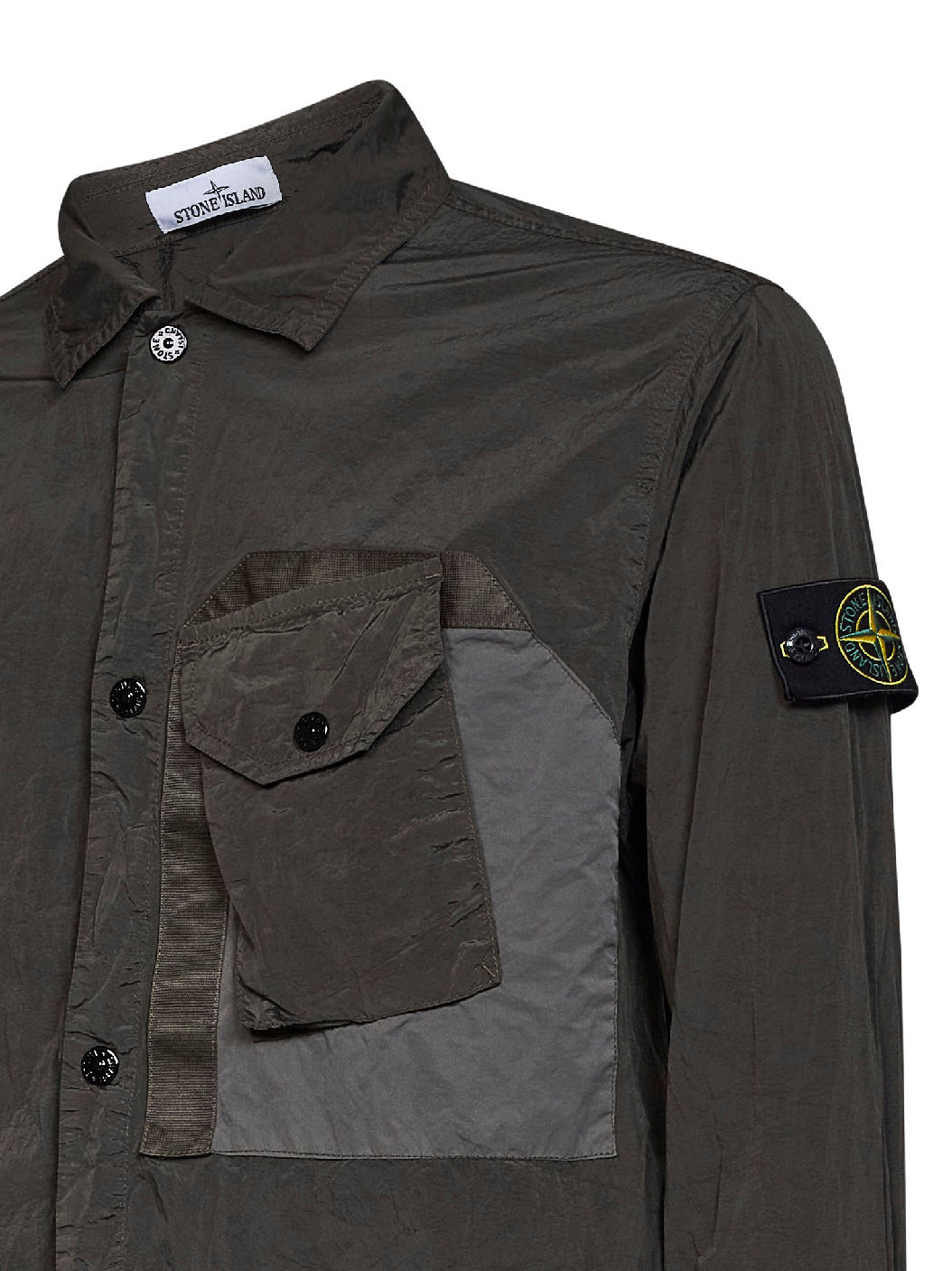 Coal grey Nylon Metal overshirt