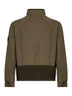 Overshirt in cotone Panama organico e nylon verde militare