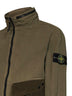 Overshirt in cotone Panama organico e nylon verde militare