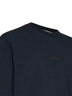 Blue organic cotton jersey printed T-shirt