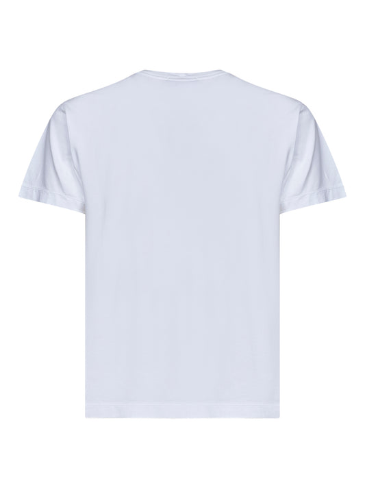 White 60/2 cotton jersey slim-fit T-shirt