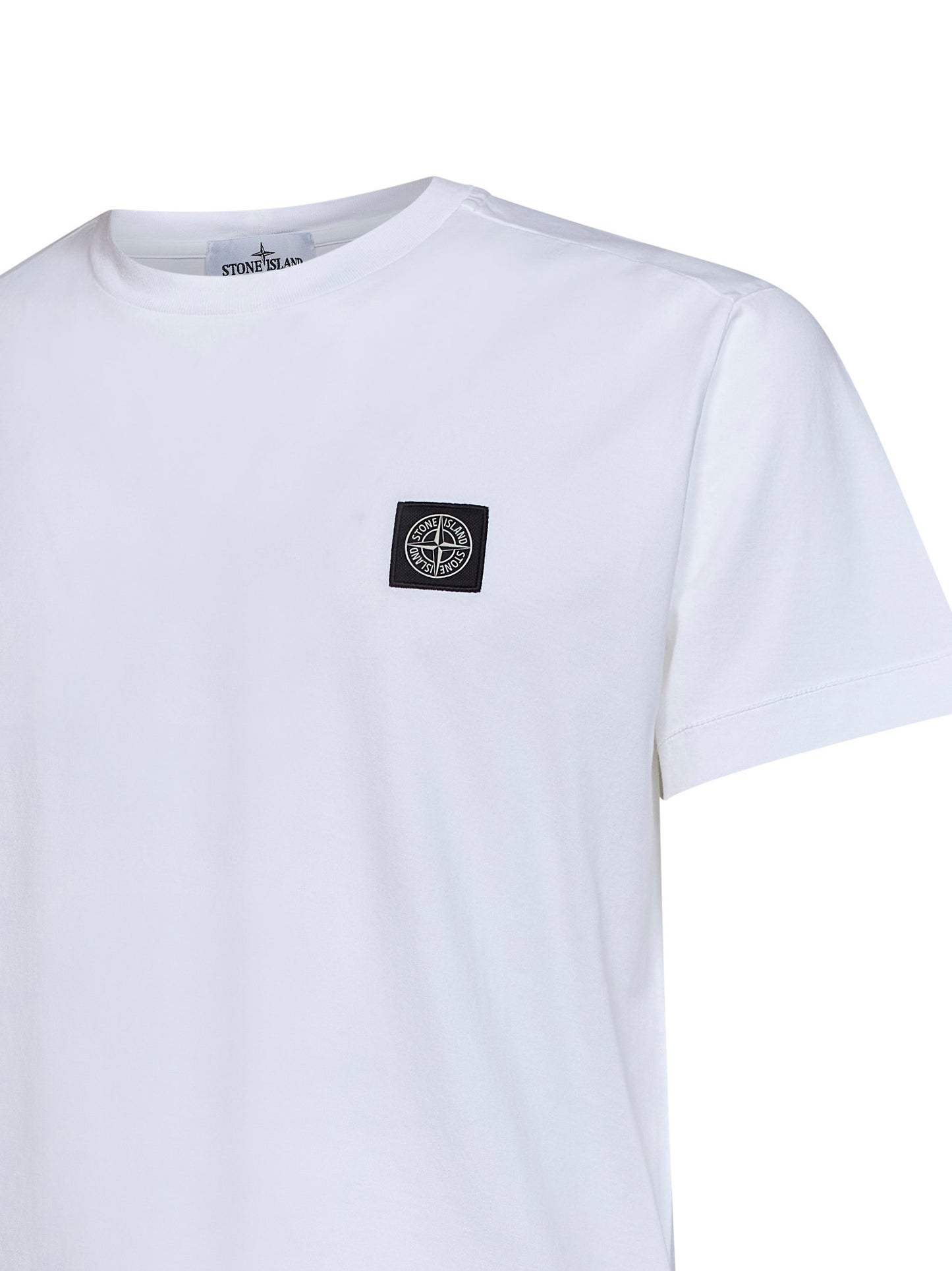 White 60/2 cotton jersey slim-fit T-shirt