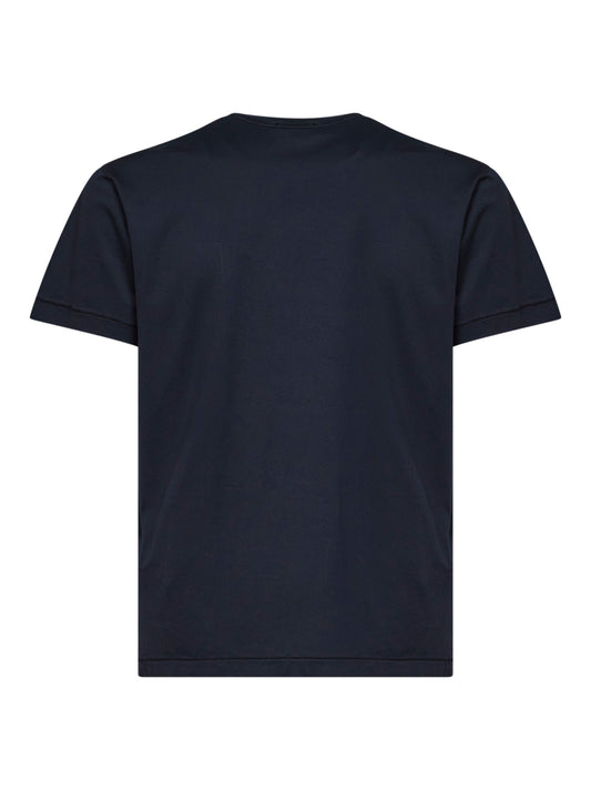 Navy blue 60/2 cotton jersey slim-fit T-shirt