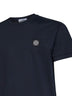 T-shirt slim-fit in jersey di cotone 60/2 blu navy