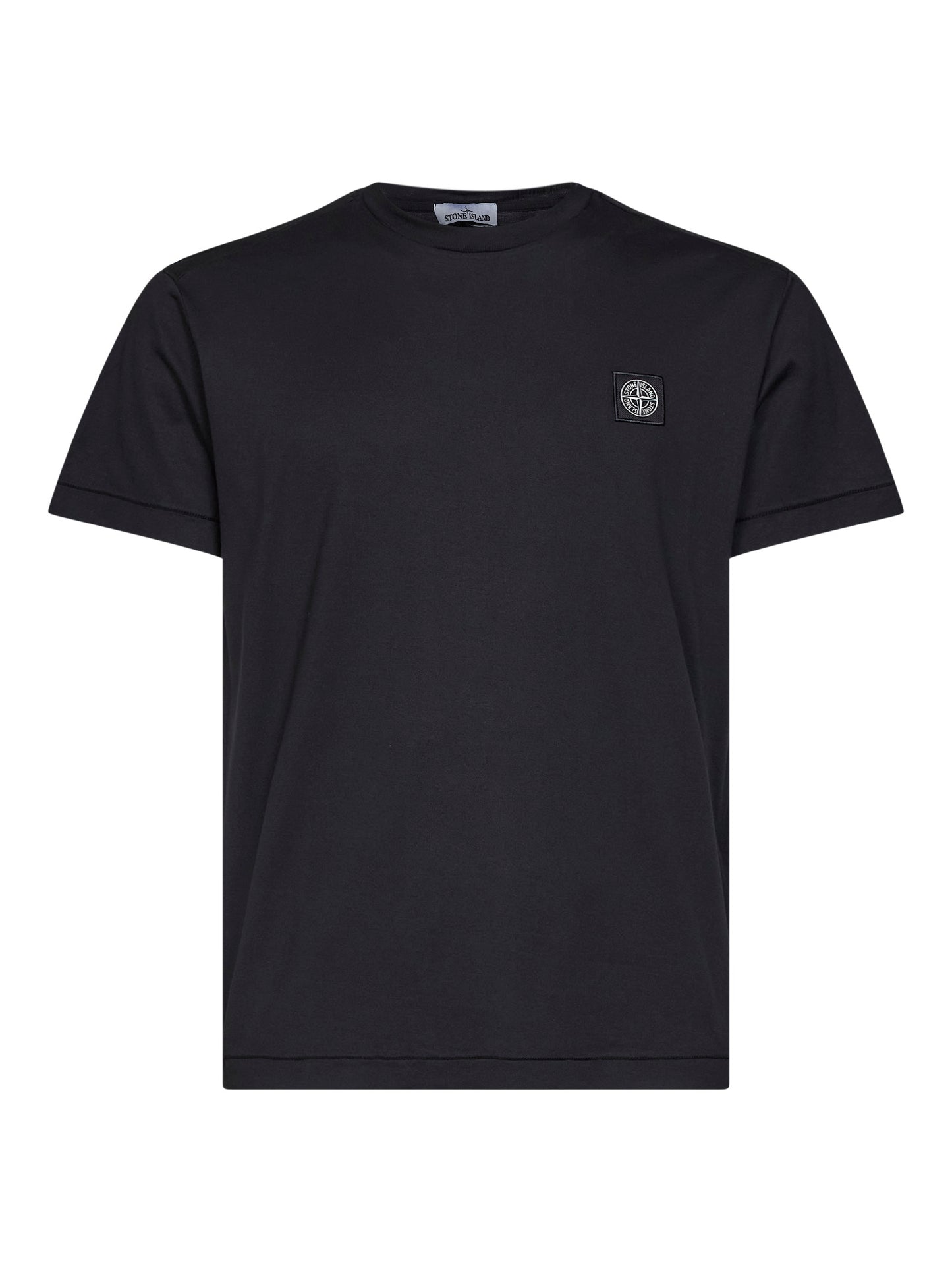 Black 60/2 cotton jersey slim-fit T-shirt