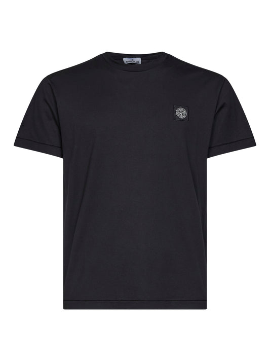 Black 60/2 cotton jersey slim-fit T-shirt
