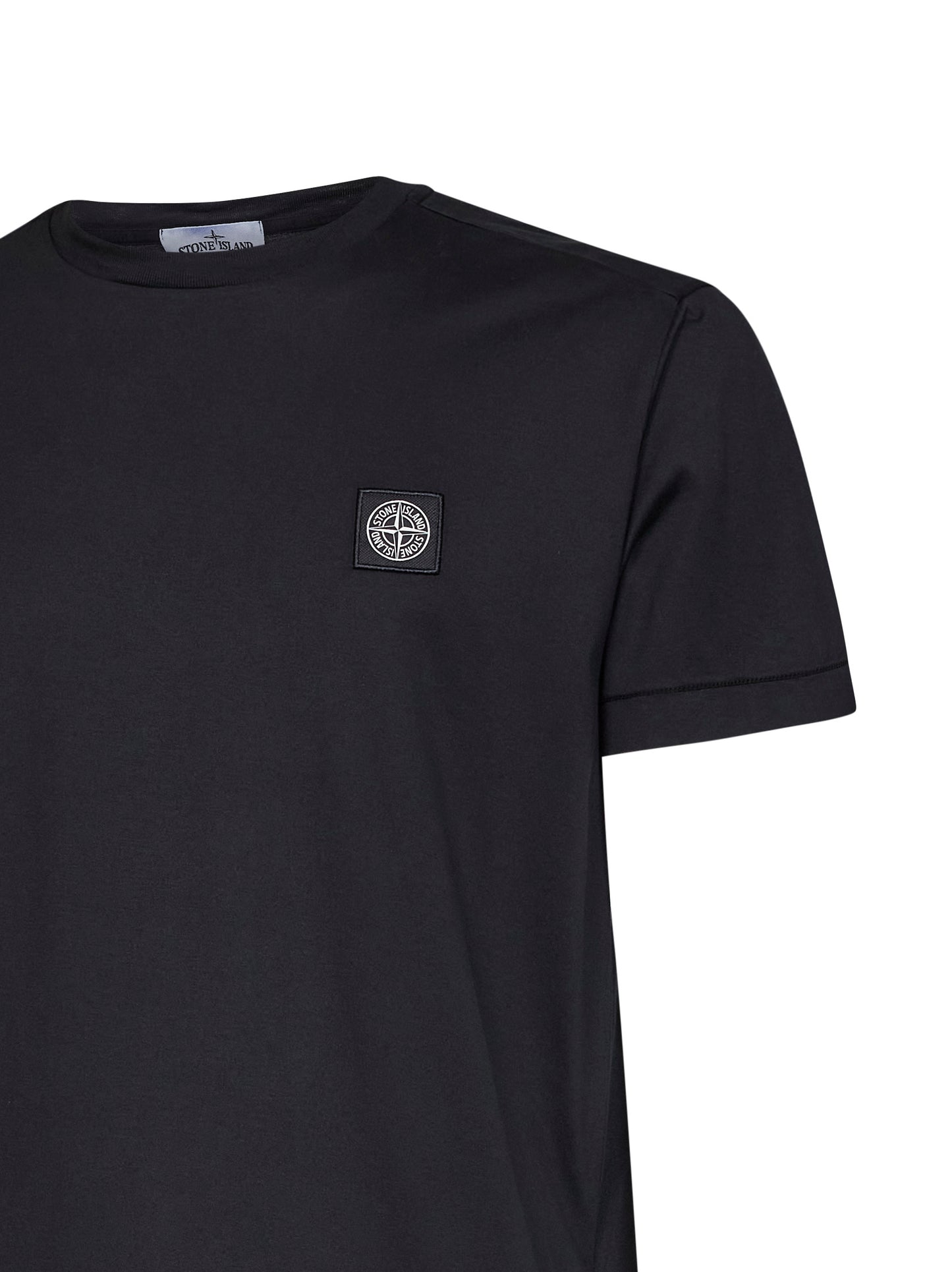 Black 60/2 cotton jersey slim-fit T-shirt