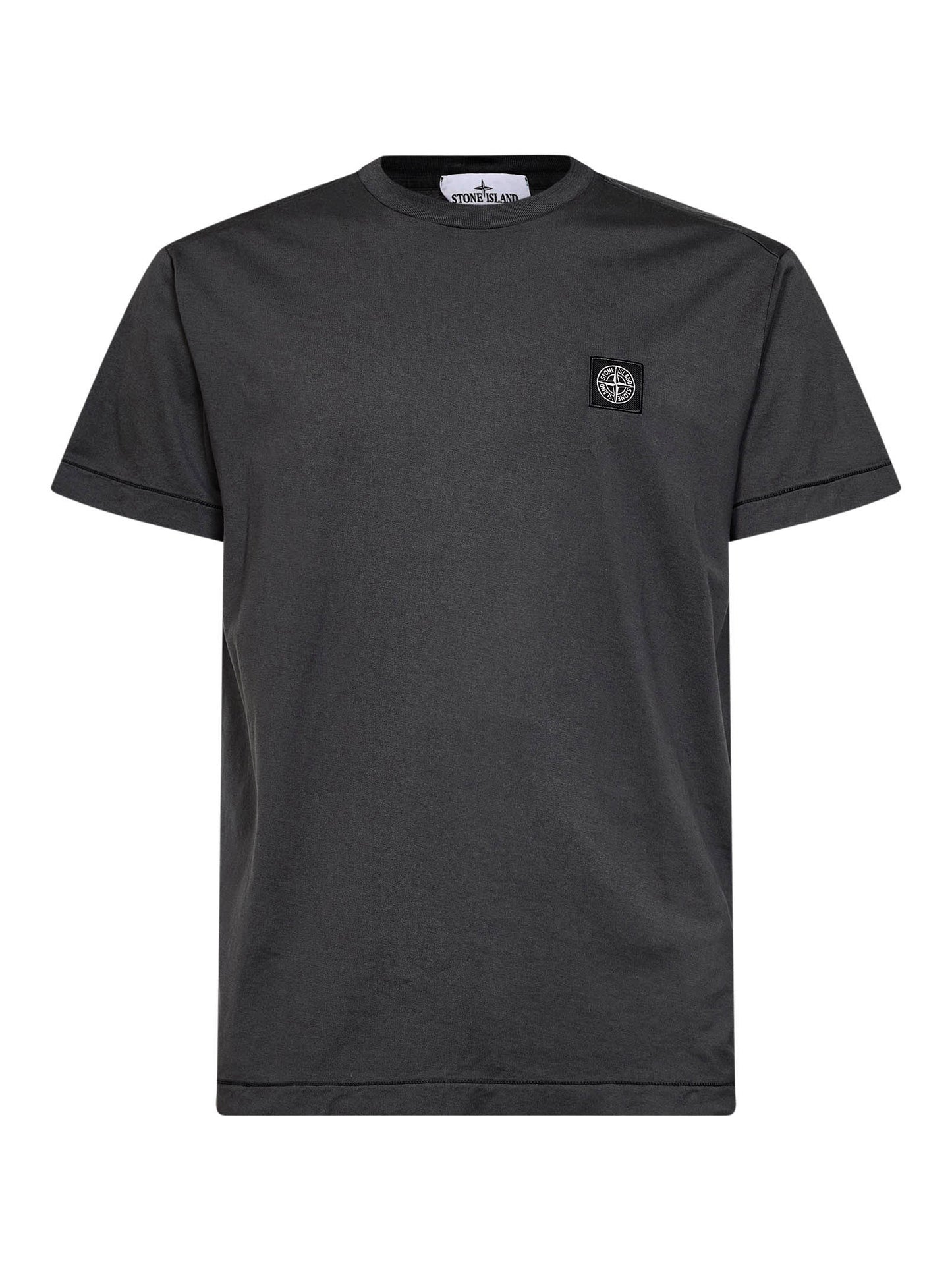 Lead grey 60/2 cotton jersey slim-fit T-shirt