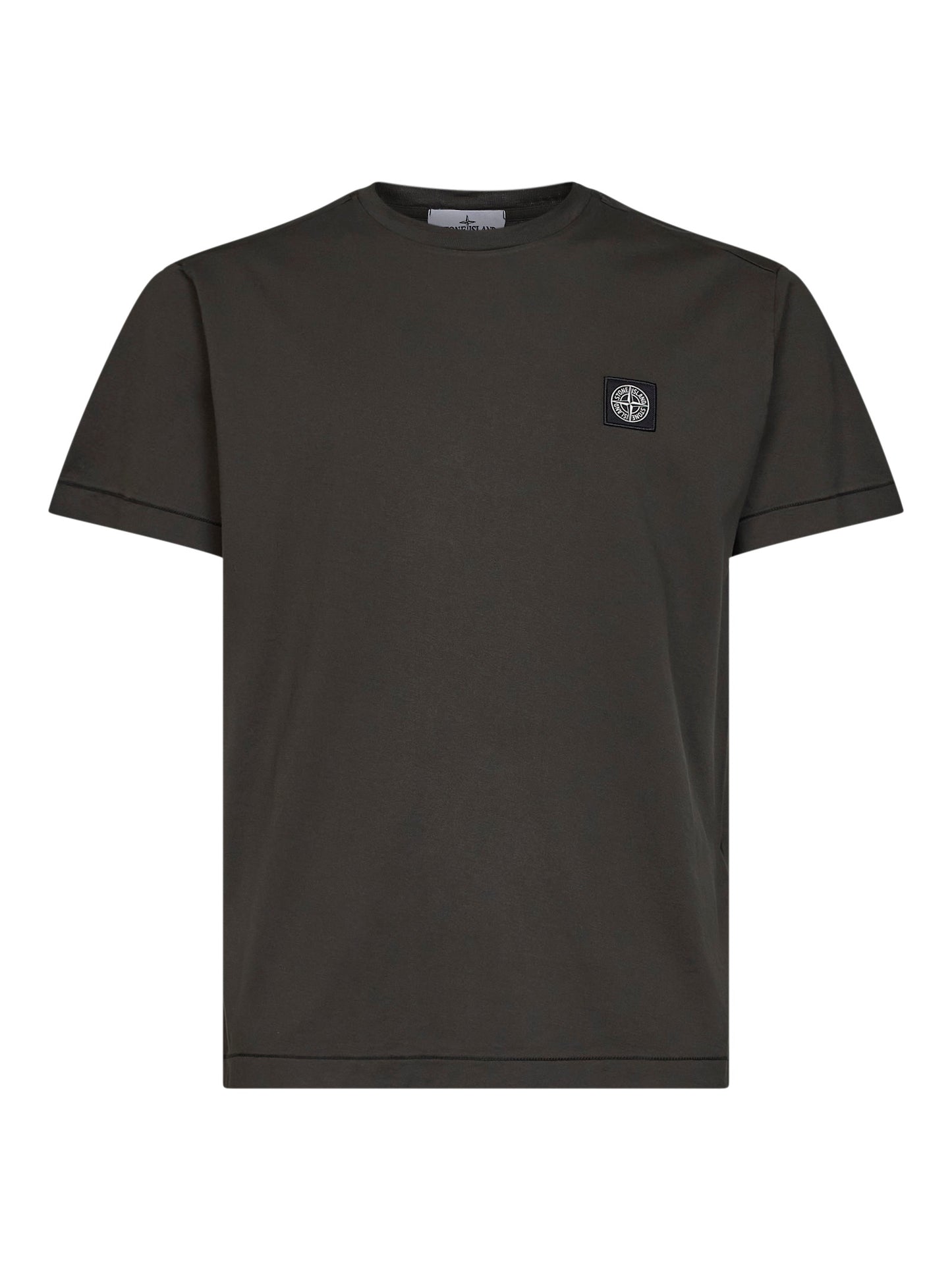 Coal grey 60/2 cotton jersey slim-fit T-shirt
