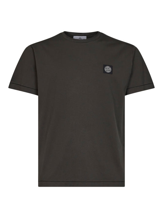 Coal grey 60/2 cotton jersey slim-fit T-shirt