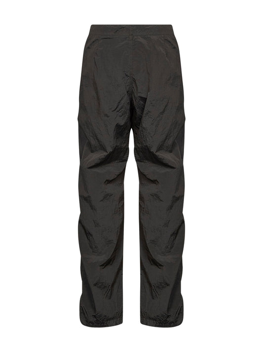 Coal grey Metal Nylon cargo trousers