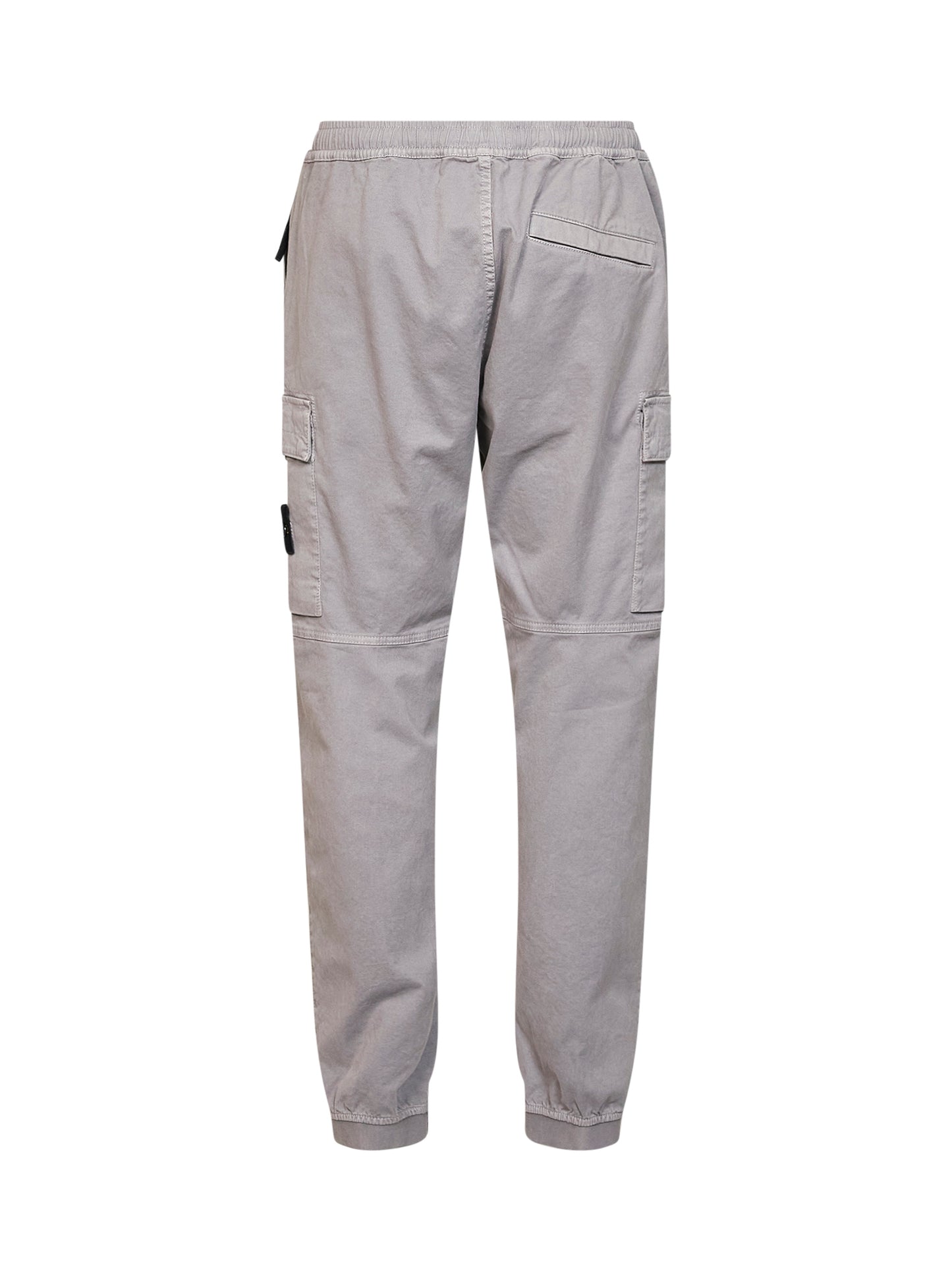 Pantalone cargo in broken twill biologico stretch grigio