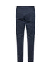 Blue organic stretch broken twill cargo trousers