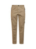 Military green organic stretch broken twill cargo trousers
