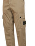Military green organic stretch broken twill cargo trousers