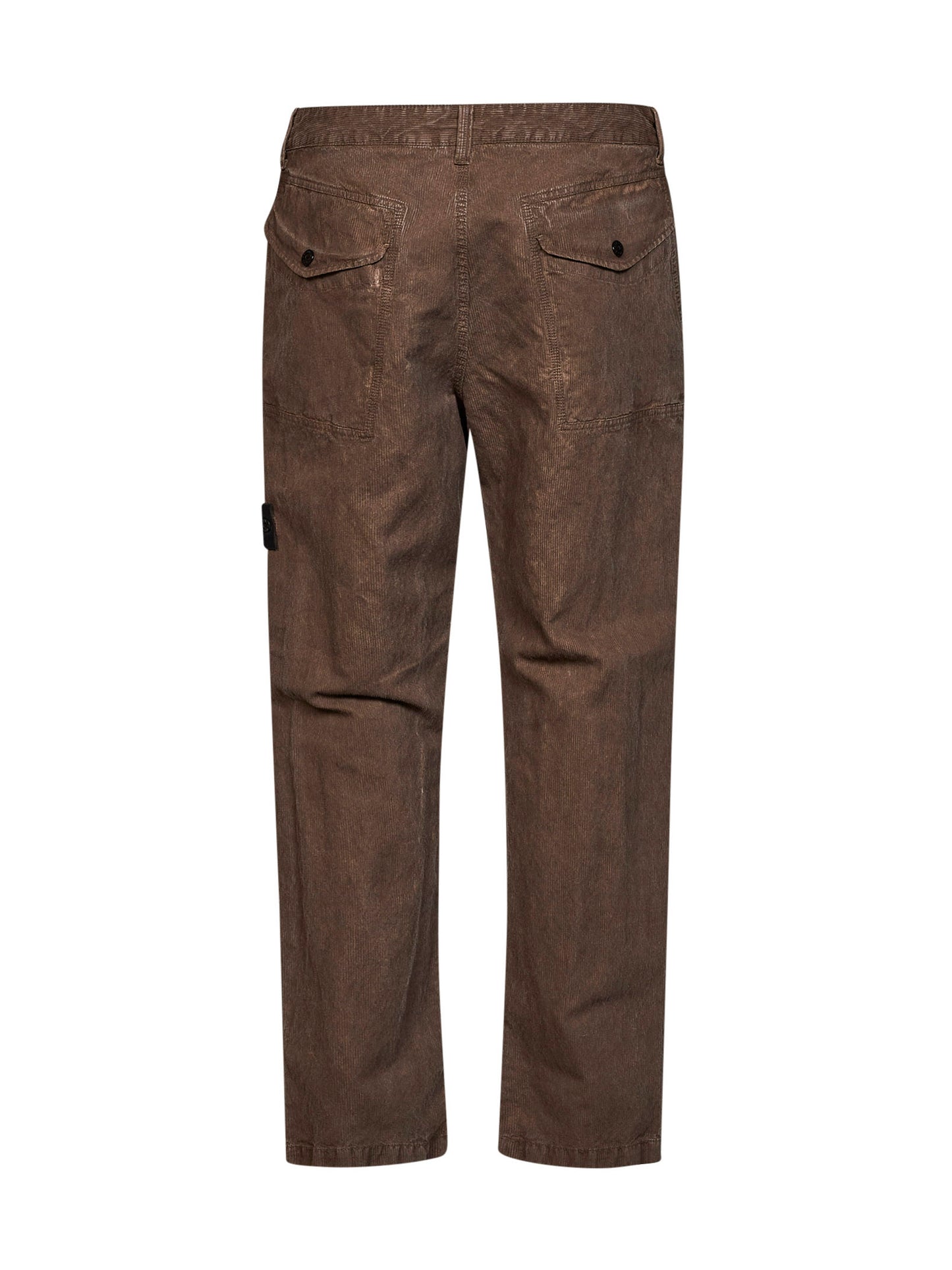 Pantaloni dritti in velluto a costine piombo