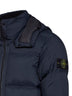 Navy blue CORDURA Advanced Fabrics 6.6 ripstop nylon hooded down jacket