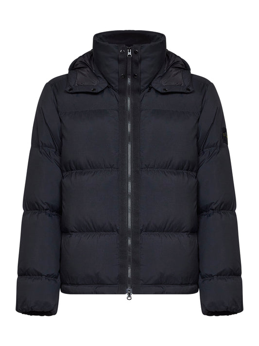 Black CORDURA Advanced Fabrics 6.6 ripstop nylon hooded down jacket