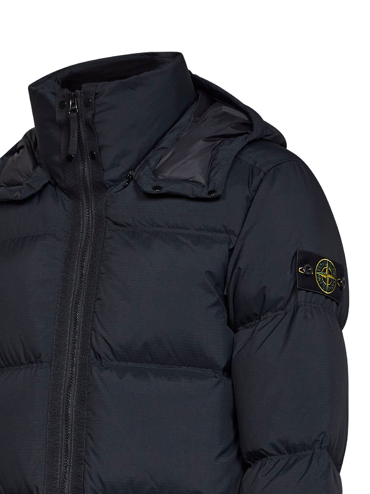 Black CORDURA Advanced Fabrics 6.6 ripstop nylon hooded down jacket
