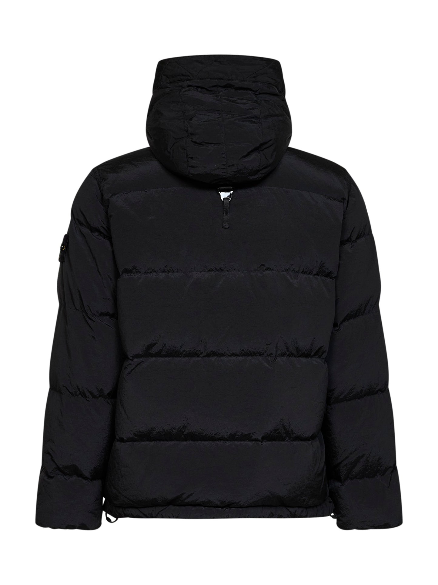 Piumino con cappuccio in Nylon Metal nero