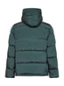 Ocean green Nylon Metal hooded down jacket