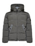 Piumino con cappuccio in Nylon Metal grigio