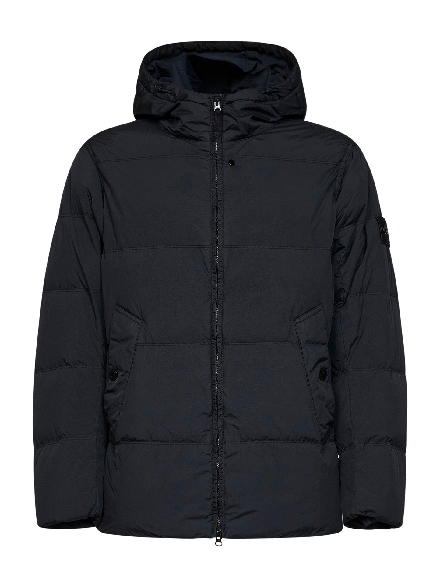 Blue Crinkle Reps NY hooded down jacket