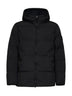 Piumino con cappuccio in Crinkle Reps NY nero