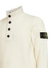 Maglione con zip in lana d'agnello avorio