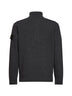 Melange lead lambswool zip-up sweater