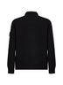 Cardigan con zip e bottoni in lana d'agnello nera