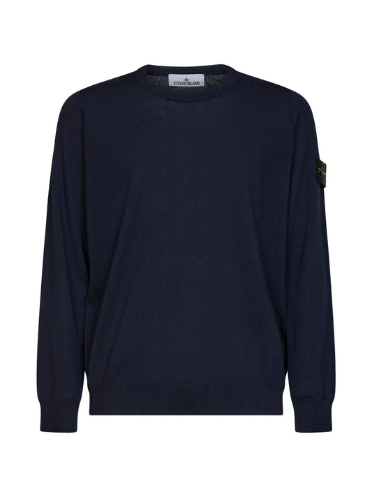 Maglione girocollo in lana leggera RWS blu navy