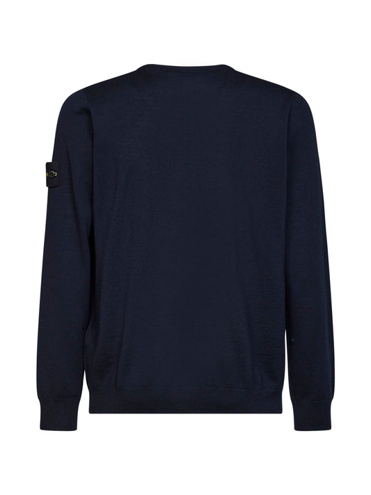 Maglione girocollo in lana leggera RWS blu navy