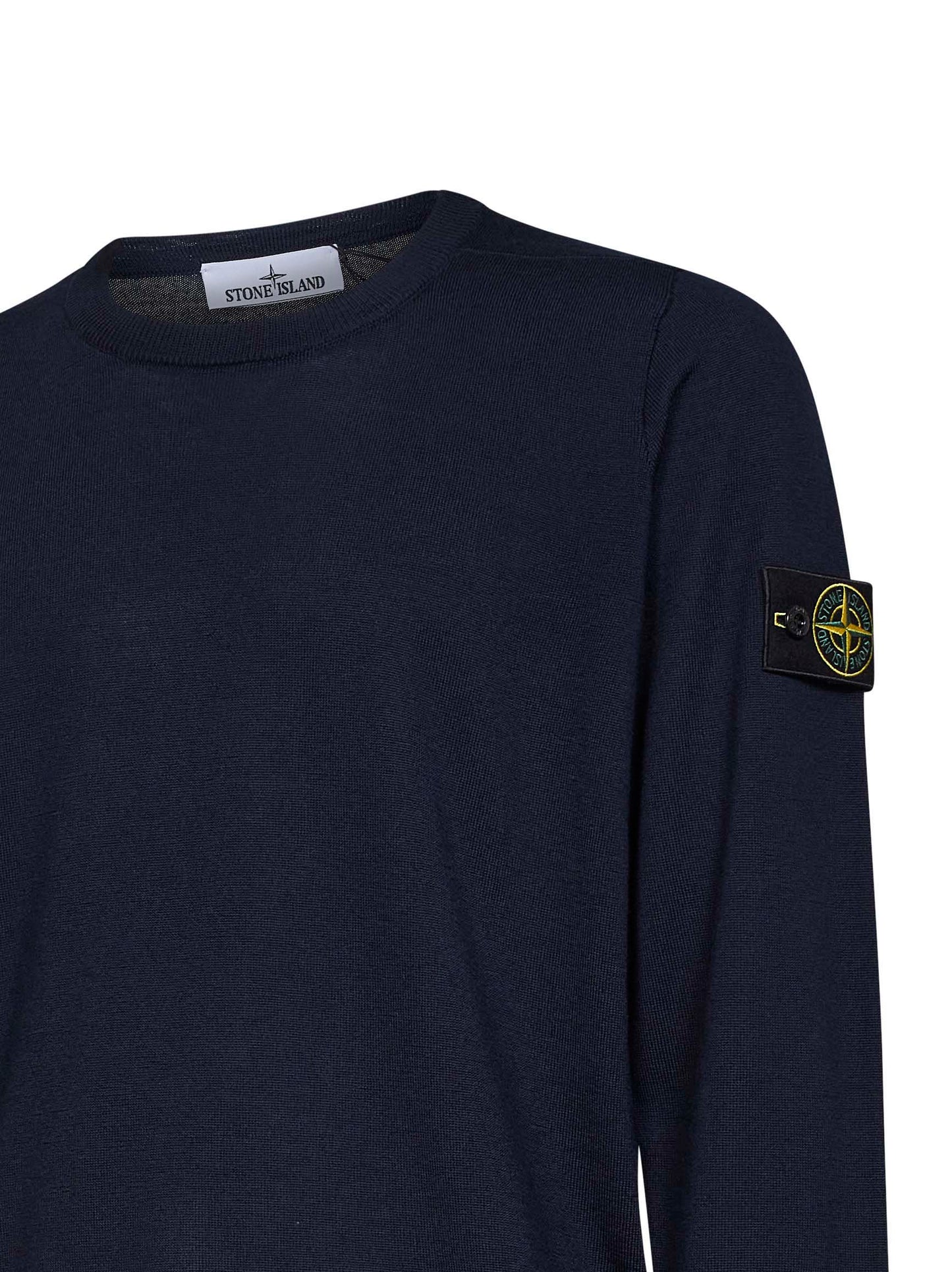Maglione girocollo in lana leggera RWS blu navy