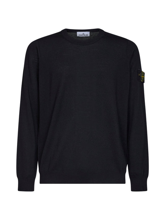 Black RWS lightweight wool crewneck sweater