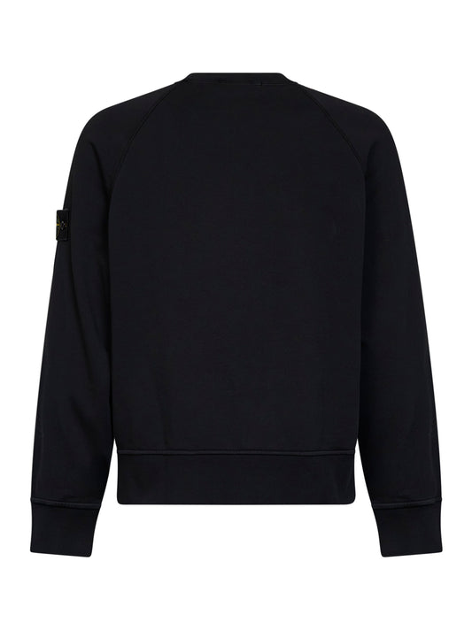 Black cotton crewneck sweatshirt