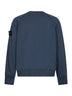 Felpa girocollo in cotone blu ardesia