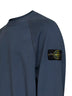 Felpa girocollo in cotone blu ardesia