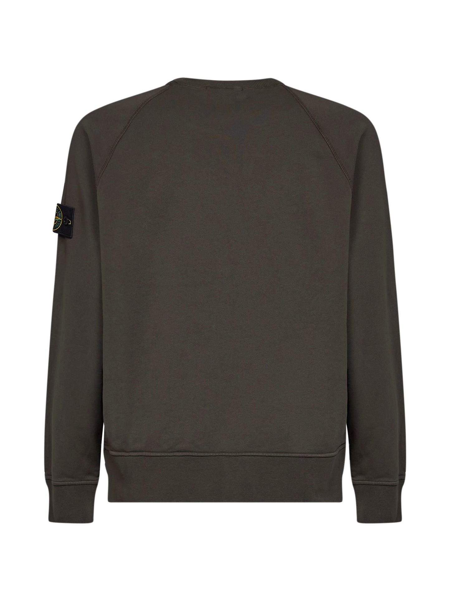 Felpa girocollo in cotone carbone