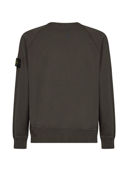 Coal grey cotton crewneck sweatshirt